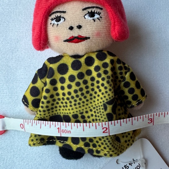 Yayoi Kusama Key Chain Plush Dot Artist Contemporary Handmade - Picture 6 of 6